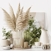 Decorative set 30 with dried plants