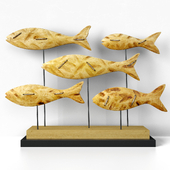 Mango Wood Fish Statue