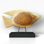 Wooden Fish Sculpture