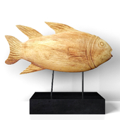 Wooden Fish Sculpture