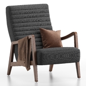 Four Hands / Chance Chair  -Fiqa Boucle Charcoal