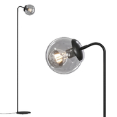 Modo Floor Lamp Black and Clear Glass