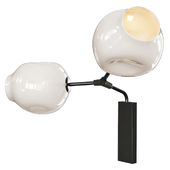 Branching Bubble Sconce Oil-rubbed Bronze and White Glass