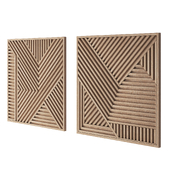 Decorative panel made of wooden slats