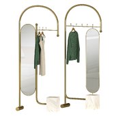 Floor clothes rack with mirror - 2 types