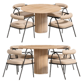 Ula Baba chair Round oak table