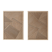 Geometric wooden panel