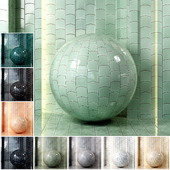 (4k) (9)color Equipe Wave ceramics vol 2-(New Pattern)-(Seamless,pbr,tileable)