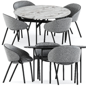 Folium dining chairs and Floema table by Wendelbo