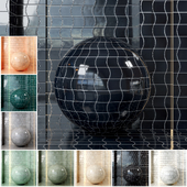 (4k) (9)color Equipe Wave ceramics vol 3-(New Pattern)-(Seamless,pbr,tileable)