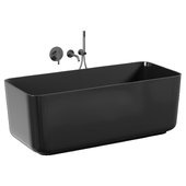 BENOIT FREESTANDING MATTE & POLISHED BLACK BATH 1500