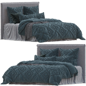 Linenhabit blume slate quilt cover Set