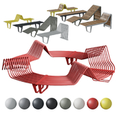 Infinity benches and sun loungers from Punto Group