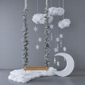 Christmas decorative set with Swing / Vray