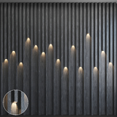 Fluted Panel 3D with lighting