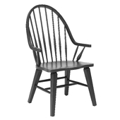 Hearthstone Ridge Windsor Back Arm Chair Black