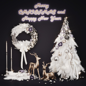 Christmas and Happy New Year Decor Set