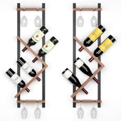 Modern Wall Mounted Wood Wine Rack