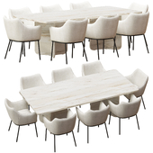 Coco Republic St James Dining Chair and Como Rectangular Table