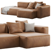 Mags Soft Leather Lounge Sofa by HAY