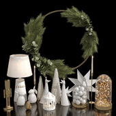 White and gold Christmas decor