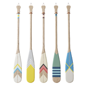 Set of painted oars