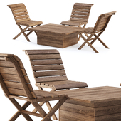 Eric Wooden Outdoor Furniture Set V6 by Bpoint Design / Набор уличной мебели
