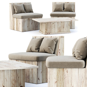 Eric Wooden Outdoor Furniture Set V5 by Bpoint Design / Набор уличной мебели