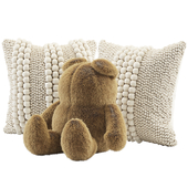 Children Plush Teddy Bear and Pillows Set