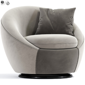 Toswin Rotatable Velvet Upholstered Recliner Armchair