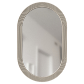 Jamie Drake Cosmopolitan Silver Leaf Oval Wall Mirror