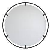 Uttermost Cashel Satin Black Wide Round Wall Mirror