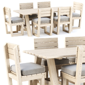 Nia Wooden Garden Dining Set V2 by Bpoint Design / Набор уличной мебели
