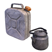 Canister and old kettle