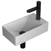 Mini sink Ceramica Nova Element & Antoniolupi Indigo faucet