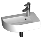Cersanit Cameo 45 mini sink & Jacob Delafon Singulier faucet