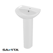 OM SANITA ATTICA 48 washbasin + pedestal ATTICA