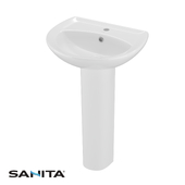 OM SANITA ATTICA 55 washbasin + pedestal ATTICA
