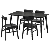 Table and 4 chairs LISABO / RÖNNINGE