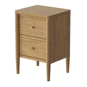 Feather And Black Aubrey 2 Drawer Bedside