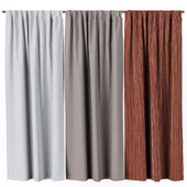 Curtain with fabric hinges 2