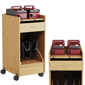 PROTEAM MEGA CART WITH SINGLE DRAWER WITH DRYING RACKS