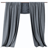 Curtain with fabric hinges 3