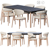 Info Spiga Table and Oleandro Chair Dining Set_02