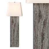 Forms grey travertine floor lamp by Crate&Barrel