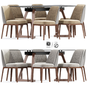 Poliform Sophie Strip Dining Chair Table
