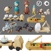 wooden toys | Set of wooden toys