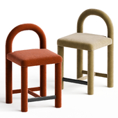 Temi Counter Chair, Minimalist Teja Velvet Counter Chair