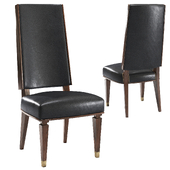 Jules Leleu Leather Dining Chair