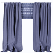 Curtain with fabric hinges 4